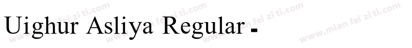 Uighur Asliya Regular字体转换